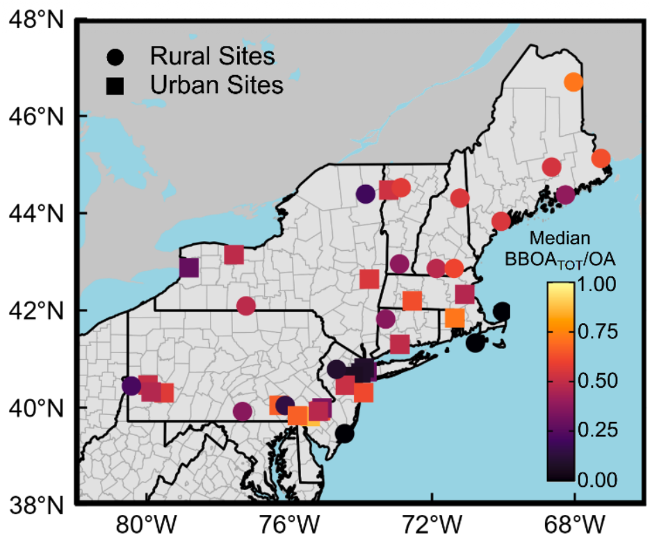 Biomass contribution to OA